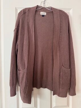 Target Universal Threads Chunky waffle Knit Cardigan Sweater - Brown Size S
